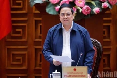 El primer ministro vietnamita, Pham Minh Chinh, habla en el evento. (Foto: Nhan Dan)