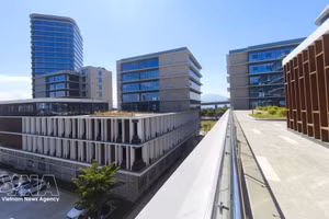 El Parque de Software No.2 de Da Nang tiene un diseño moderno y adecuado para empresas de los sectores de tecnología de la información e innovación. (Foto: VNA)
