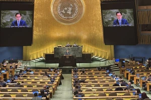 El embajador Do Hung Viet, jefe de la Misión Permanente de Vietnam ante la Organización de las Naciones Unidas, habla en la cita. (Foto: VNA)