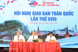 La 18ª conferencia nacional de la Asociación de Amistad Vietnam-Rusia se celebró en la provincia de Ninh Binh el 18 de julio de 2026. (Foto: VNA)