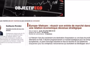 Análisis sobre las perspectivas de la cooperación económica entre Vietnam y Europa, publicado el 2 de julio por el portal francés de información económica Objectif Eco. (Foto: captura de la pantalla).
