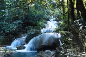 Vista de la cascada de Nam Luc. (Foto: VNA)