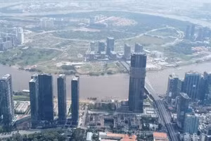 La península de Thu Thiem, una zona considerada el núcleo del centro financiero internacional de Vietnam. (Foto: VNA)