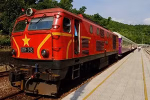 El tren “Conexión del patrimonio del Centro”. (Foto: Nhan Dan)