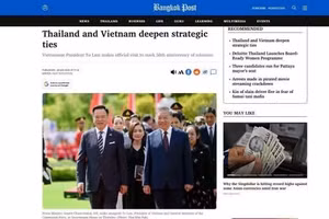 El diario Bangkok Post publica el artículo "Tailandia y Vietnam fortalecen sus relaciones estratégicas". (Foto: VNA)