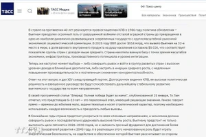 El artículo de Yuri Denisovich. (Foto: VNA)