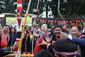 El viceprimer ministro Mai Van Chinh participa en el evento “Colores de primavera en toda la Patria”. (Foto: VNA)