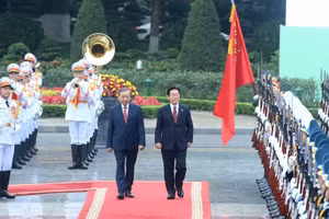 [Foto] Máximo dirigente vietnamita preside ceremonia de bienvenida a presidente de Corea del Sur 