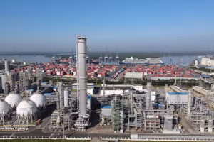 Vista de la planta química de Hyosung, un proyecto de inversión de Corea del Sur, ubicada en el barrio de Tan Phuoc, Ciudad Ho Chi Minh. (Foto: VNA)