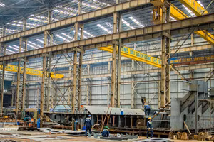 La producción circular reduce los costos en la industria naval de la Planta de Astilleros Bach Dang. (Foto: VNA)