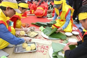 Emocionante concurso de elaboración de pasteles tradicionales en el Festival de Primavera de Con Son - Kiep Bac