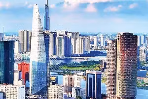 Los edificios financieros en Ciudad Ho Chi Minh.