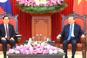 [Foto] Máximo dirigente de Vietnam se reúne con primer ministro de Laos