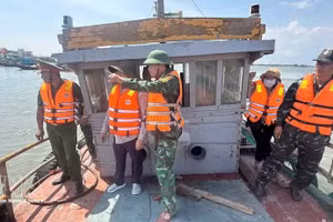 Las autoridades de Ciudad Ho Chi Minh realizan inspecciones periódicas para controlar estrictamente los buques pesqueros que no cumplen con los requisitos para salir a faenar. (Foto: VNA)