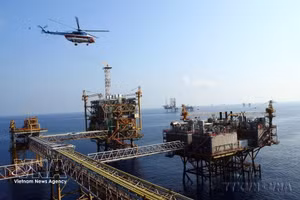 El Complejo Tecnológico No. 2 comprende cuatro estructuras marinas: una plataforma central de procesamiento, una plataforma de inyección, una plataforma de compresión de gas y un módulo de alojamiento para el personal. (Foto: VNA)