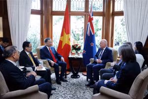 [Foto] Máximo dirigente de Vietnam sostiene reunión privada con el primer ministro de Nueva Zelanda