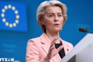 La presidenta de la Comisión Europea, Ursula von der Leyen. (Foto: Xinhua/VNA)