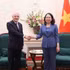 La vicepresidenta de Vietnam, Vo Thi Anh Xuan, recibe al embajador de Argentina en Hanói, Marcos Antonio Bednarski (Foto: Nhan Dan)