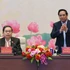 El secretario del Comité del Partido del Gobierno y primer ministro, Pham Minh Chinh (derecha), y el secretario del Comité del Partido de la Asamblea Nacional y titular del Legislativo, Tran Thanh Man, copresiden la cita. (Foto: Nhan Dan)
