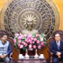 El vicepresidente permanente del Comité Popular de Tay Ninh, Nguyen Hong Thanh (derecha), recibe al cónsul general de la India en Ciudad Ho Chi Minh, Vipra Pandey. (Foto: VNA)