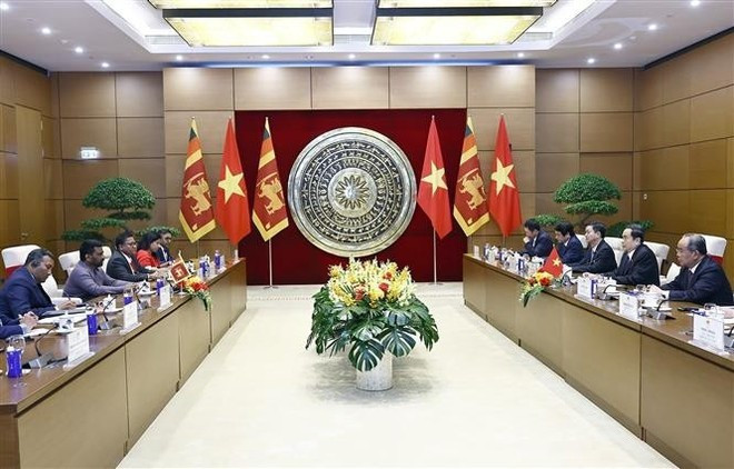 En la recepción. (Foto: VNA) En la recepción. (Foto: VNA)