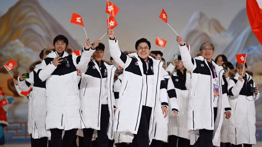 La delegación deportiva de Hong Kong (China).