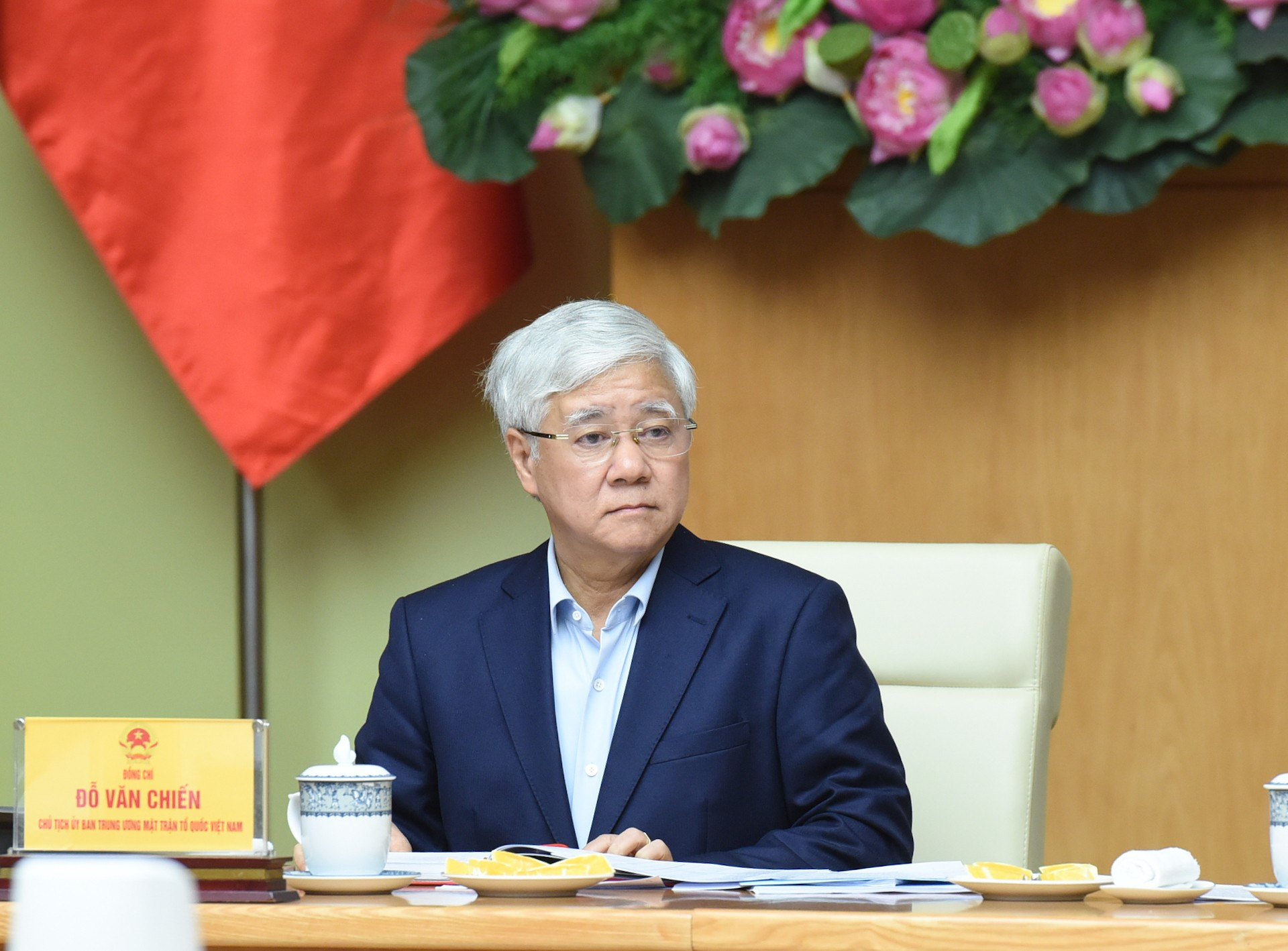 El presidente del Comité Central del Frente de la Patria de Vietnam, Do Van Chien.