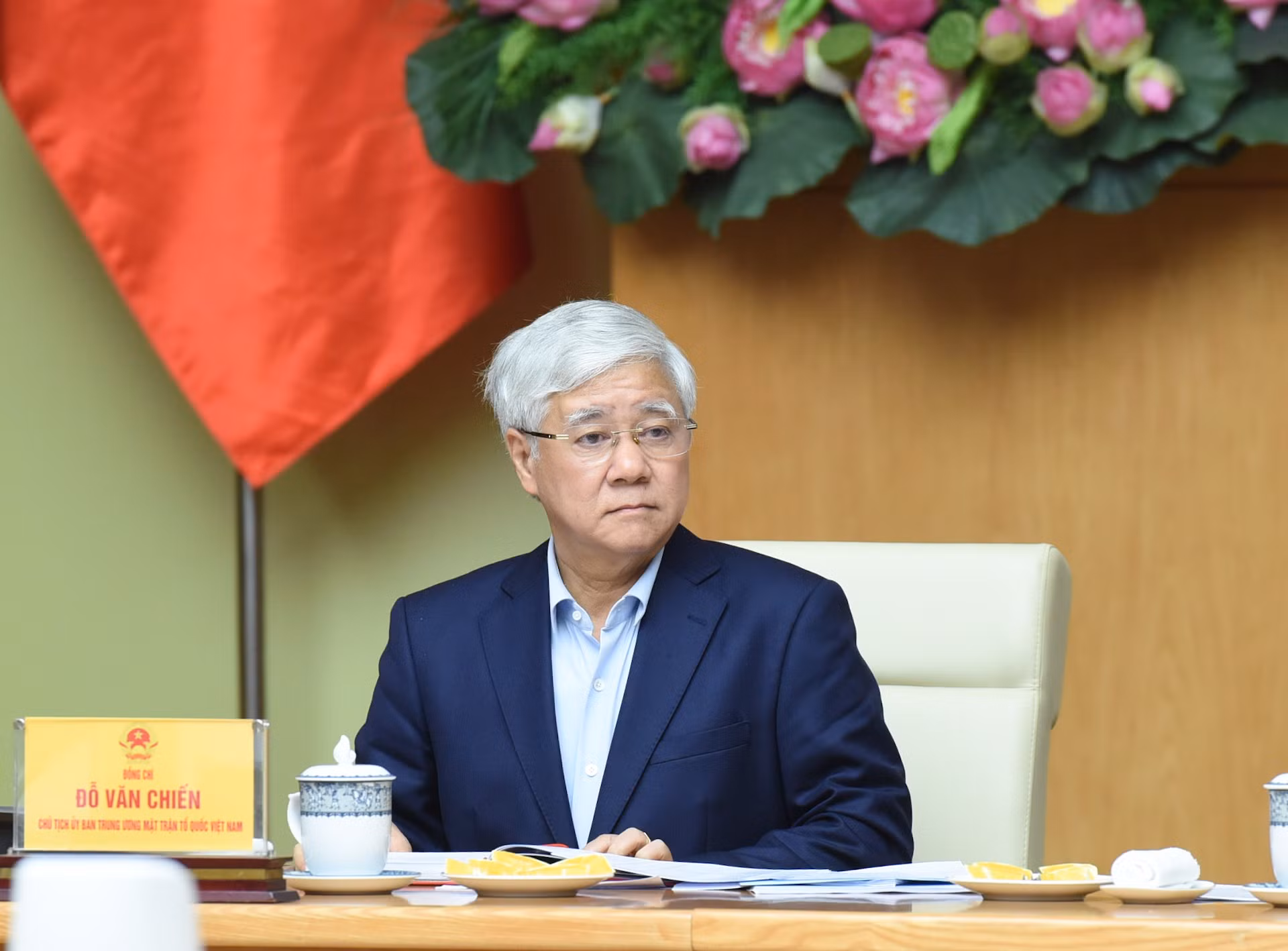 El presidente del Comité Central del Frente de la Patria de Vietnam, Do Van Chien.