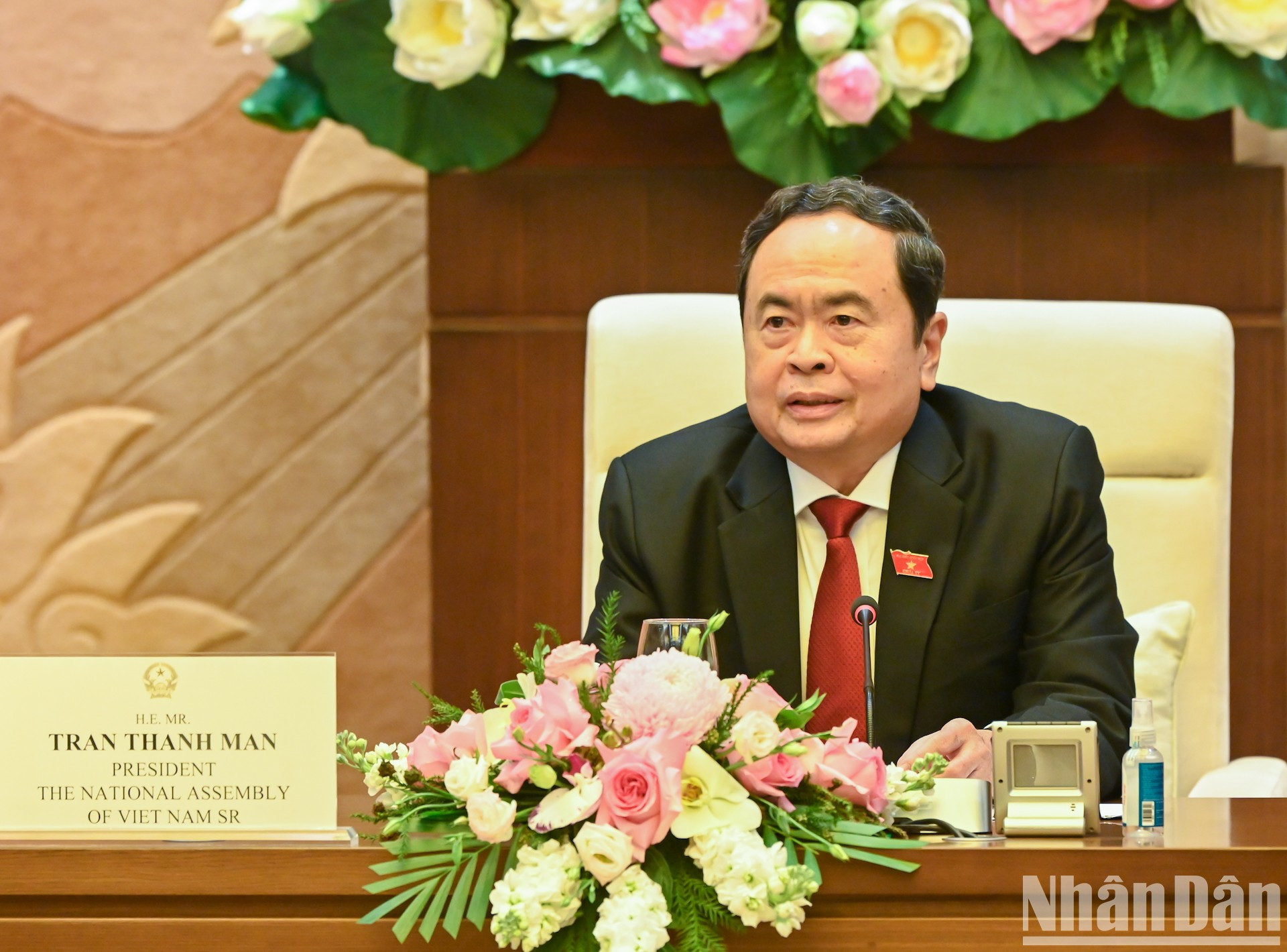 El presidente de la ANV, Tran Thanh Man, habla en la cita. El presidente de la ANV, Tran Thanh Man, habla en la cita.