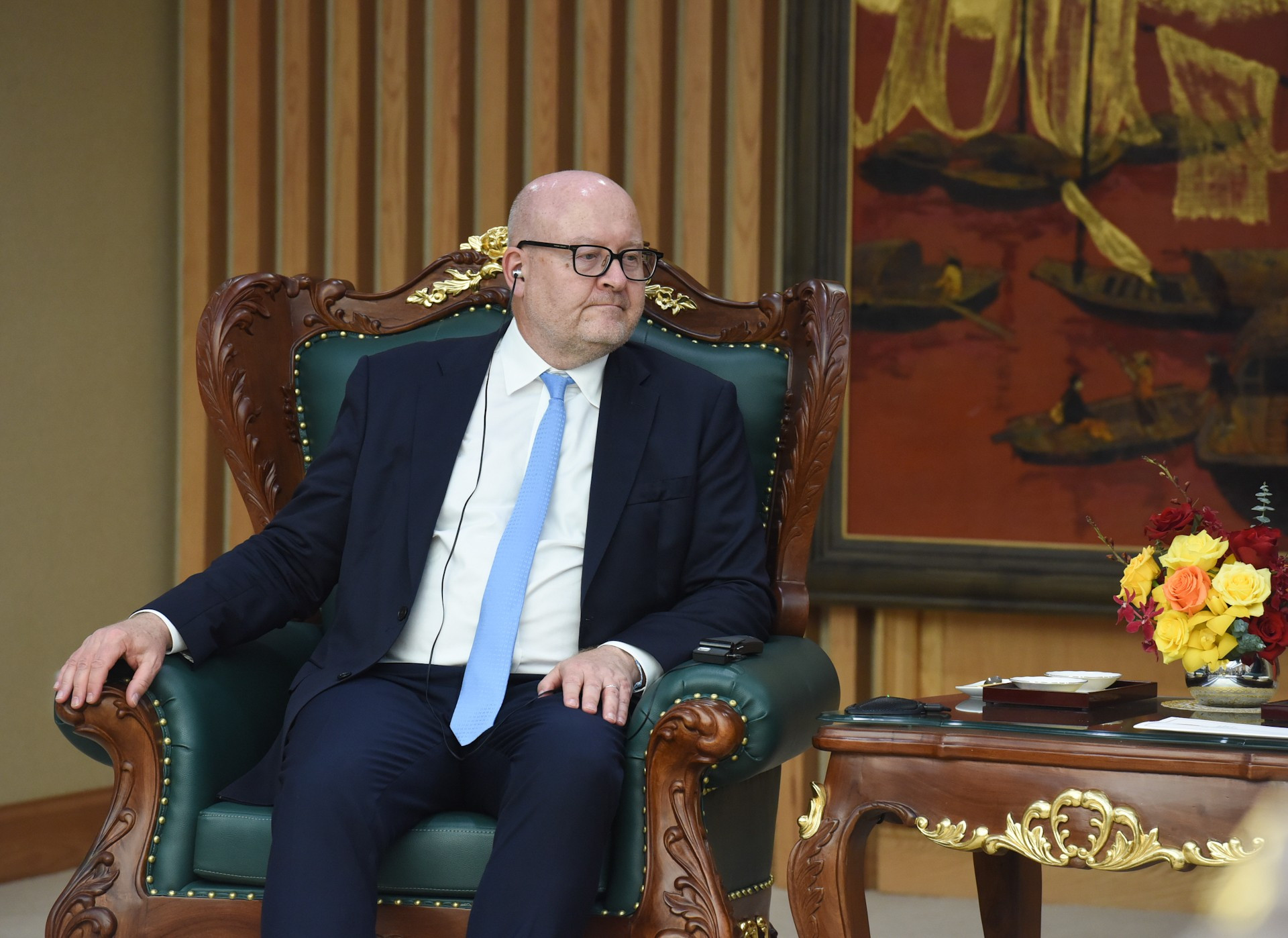 Tomas Heidar, presidente de ITLOS, interviene en el encuentro.