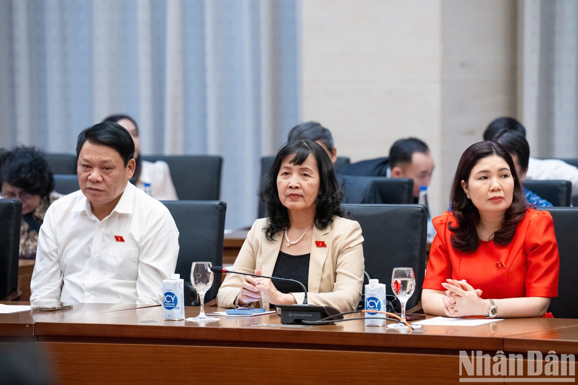 Los delegados a la reunión. Los delegados a la reunión.