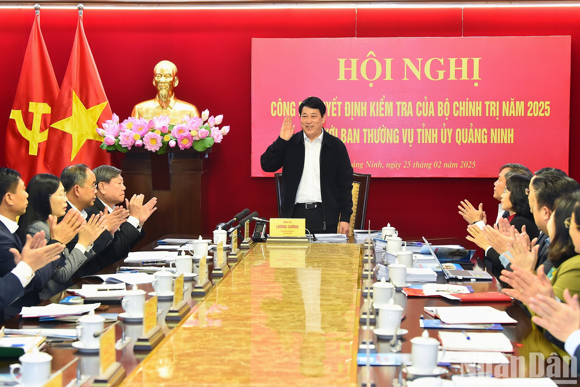 El presidente Luong Cuong en la conferencia. El presidente Luong Cuong en la conferencia.