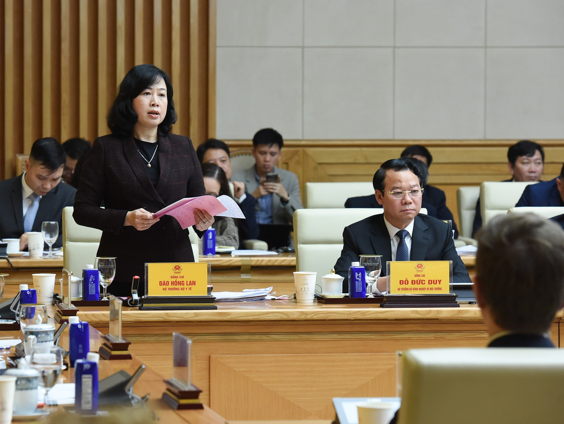 La ministra de Salud, Dao Hong Lan, interviene en la cita. La ministra de Salud, Dao Hong Lan, interviene en la cita.