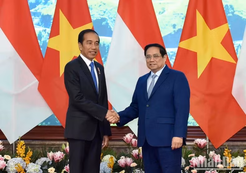 El premier vietnamita, Pham Minh Chinh, y el mandatario indonesio, Joko Widodo. El premier vietnamita, Pham Minh Chinh, y el mandatario indonesio, Joko Widodo.