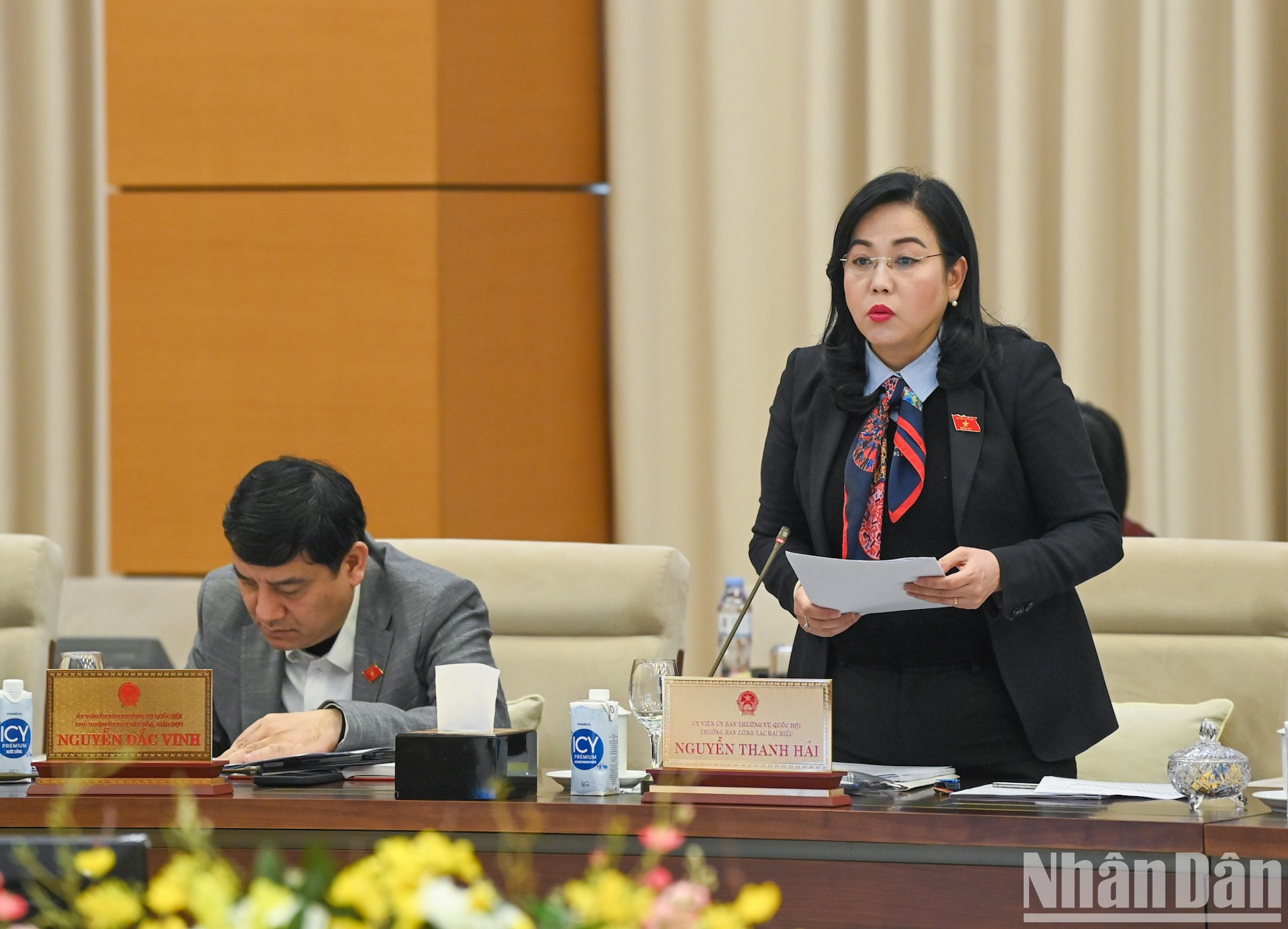 La jefa de la Comité de Asuntos de Diputados de la ANV, Nguyen Thanh Hai.