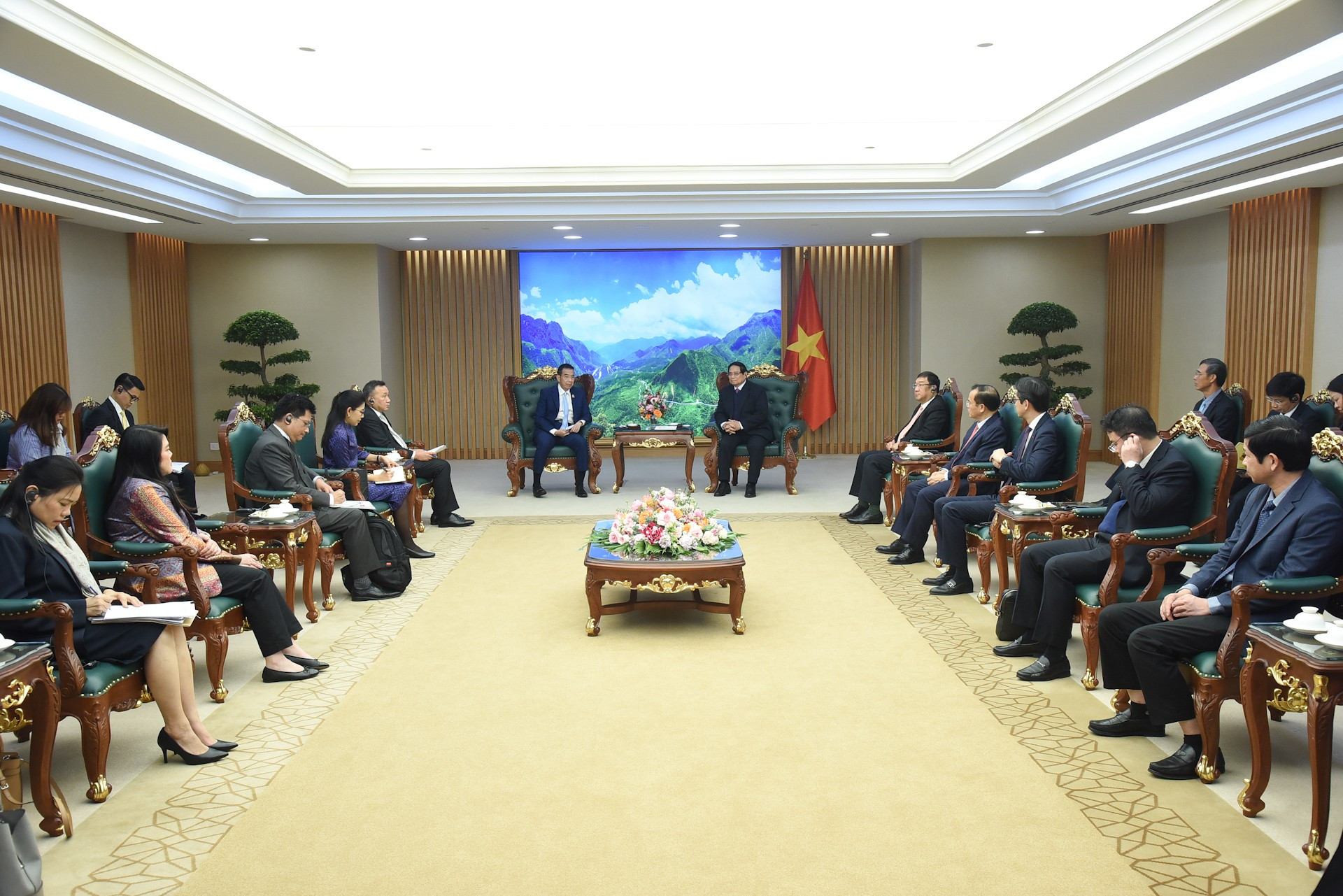 Escena de recepción.