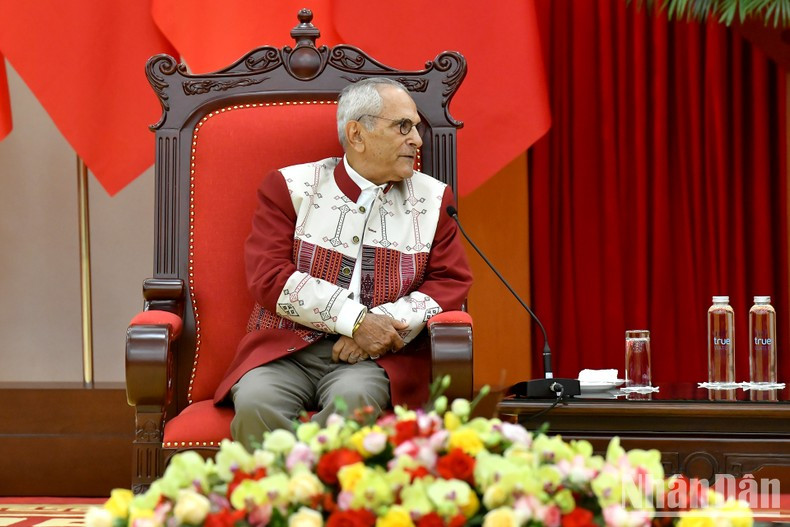El presidente de Timor Oriental, José Ramos Horta, habla en la cita.