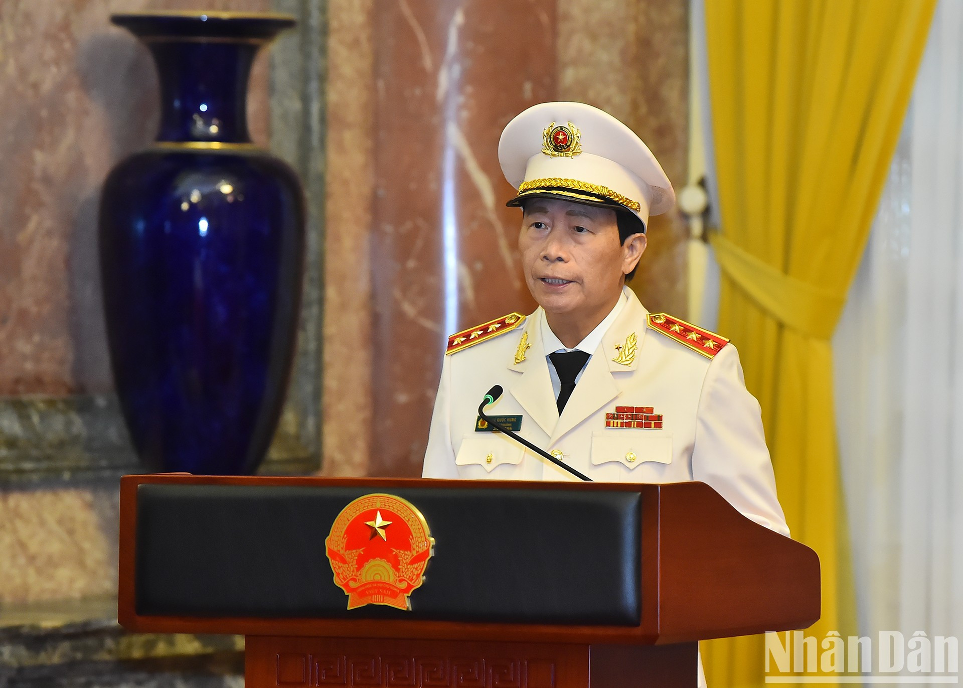 El teniente general Le Quoc Hung, miembro del Comité Central del Partido y viceministro de Seguridad Pública.