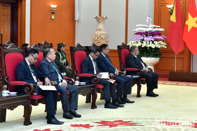 Delegados de Timor Oriental en el encuentro.