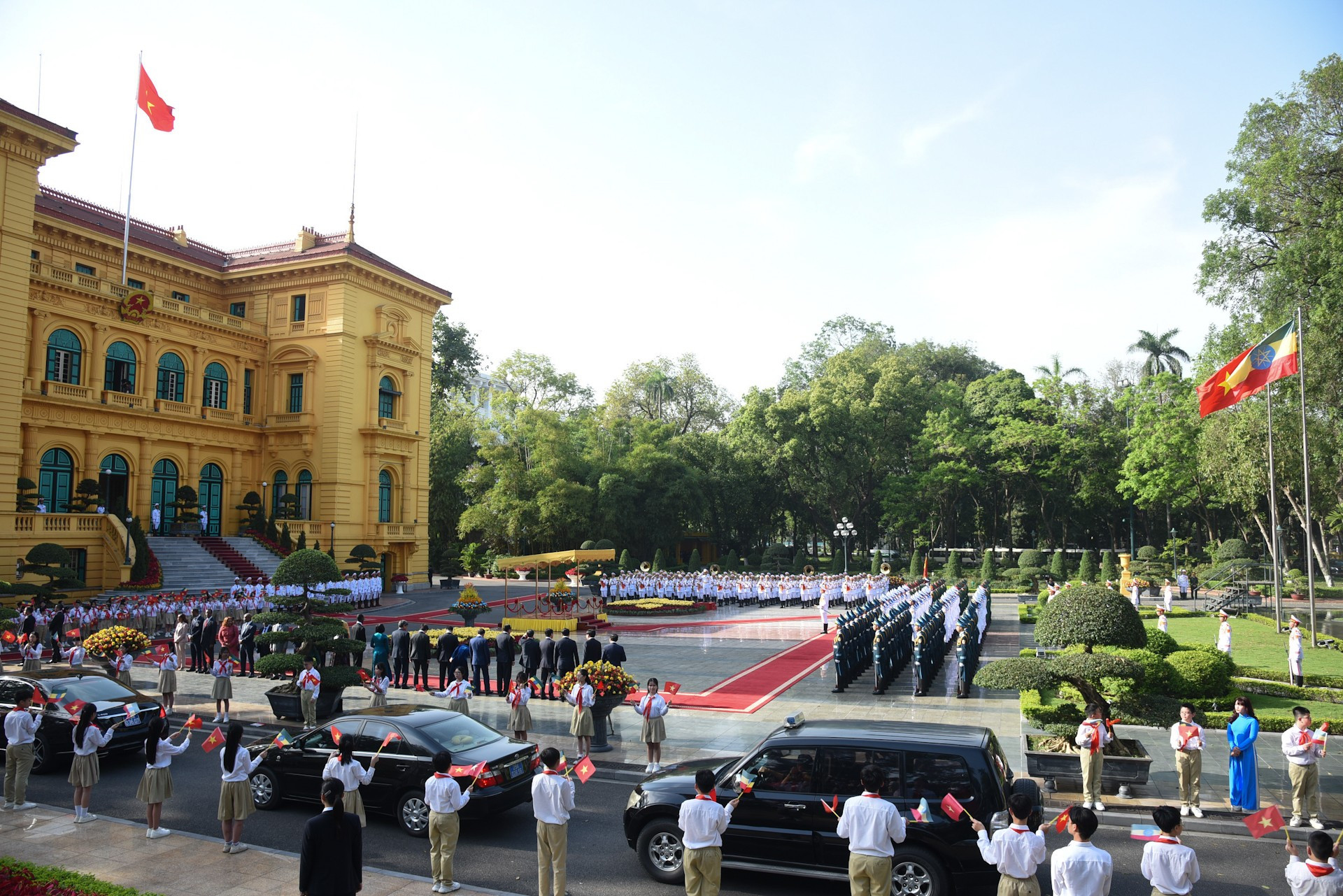 En el acto de bienvenida.