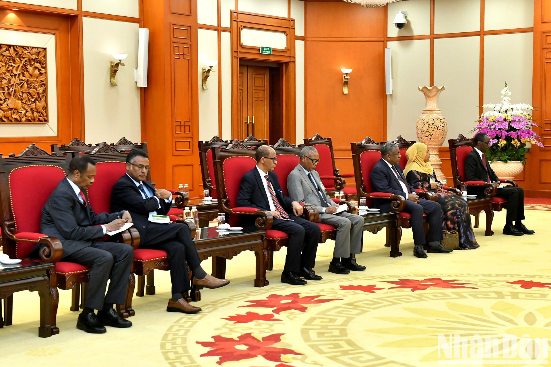 Delegados que acompañan al primer ministro etíope. Delegados que acompañan al primer ministro etíope.