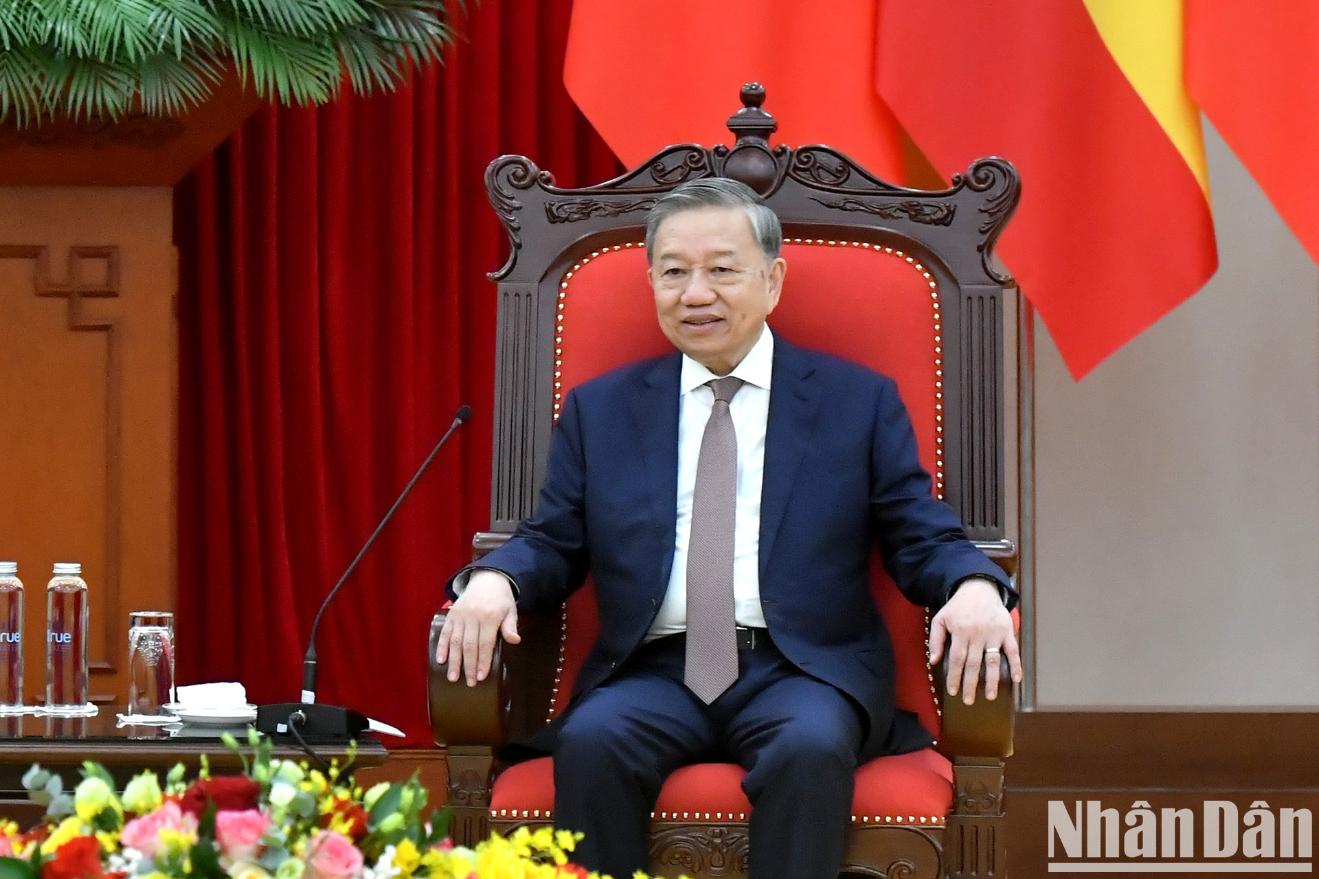 El secretario general del PCV, To Lam, habla en la recepción. El secretario general del PCV, To Lam, habla en la recepción.