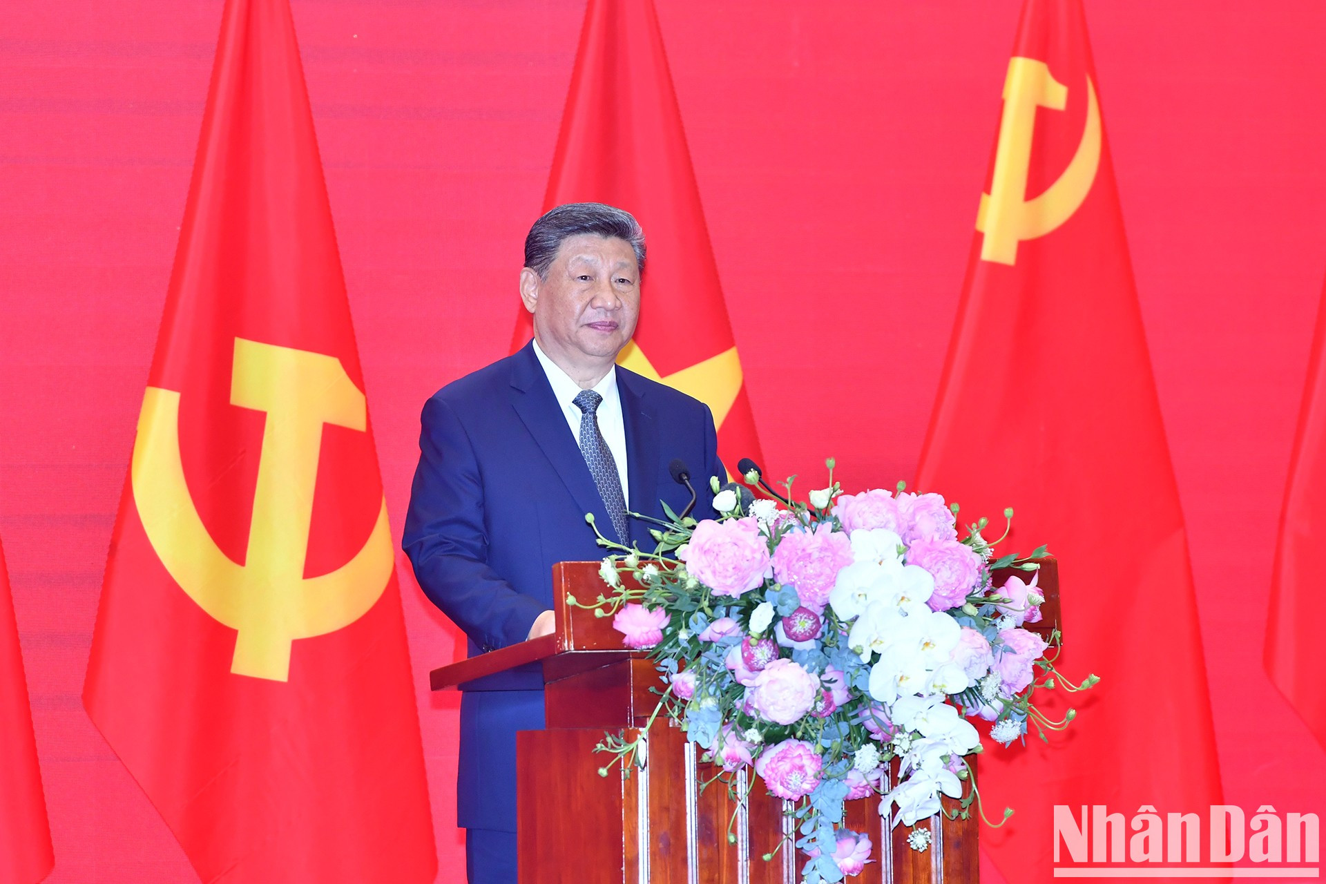El secretario general del Partido Comunista de China y presidente de ese país, Xi Jinping, interviene en el evento. El secretario general del Partido Comunista de China y presidente de ese país, Xi Jinping, interviene en el evento.