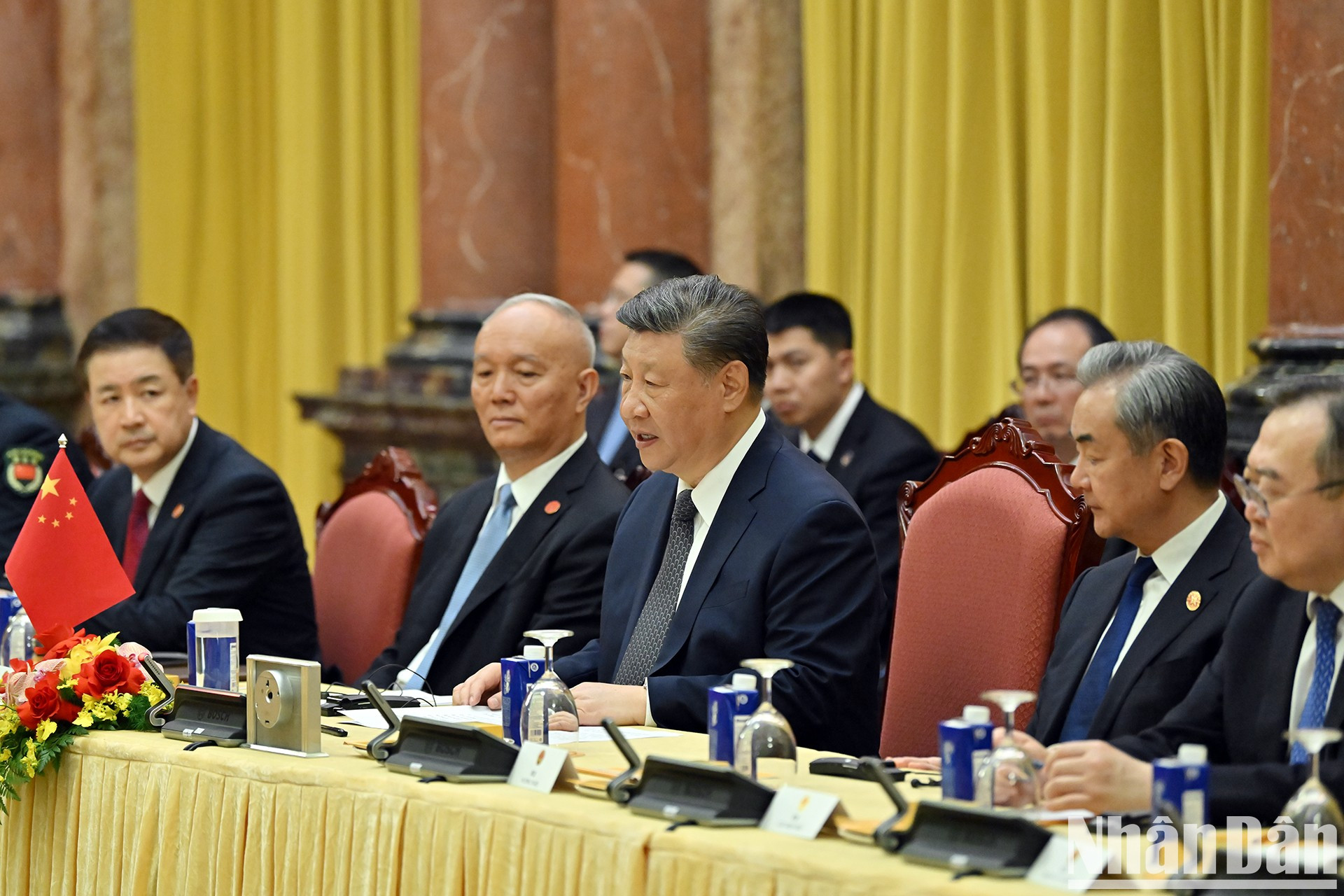 El secretario general del Partido Comunista de China y presidente de ese país, Xi Jinping, habla en la cita. El secretario general del Partido Comunista de China y presidente de ese país, Xi Jinping, habla en la cita.