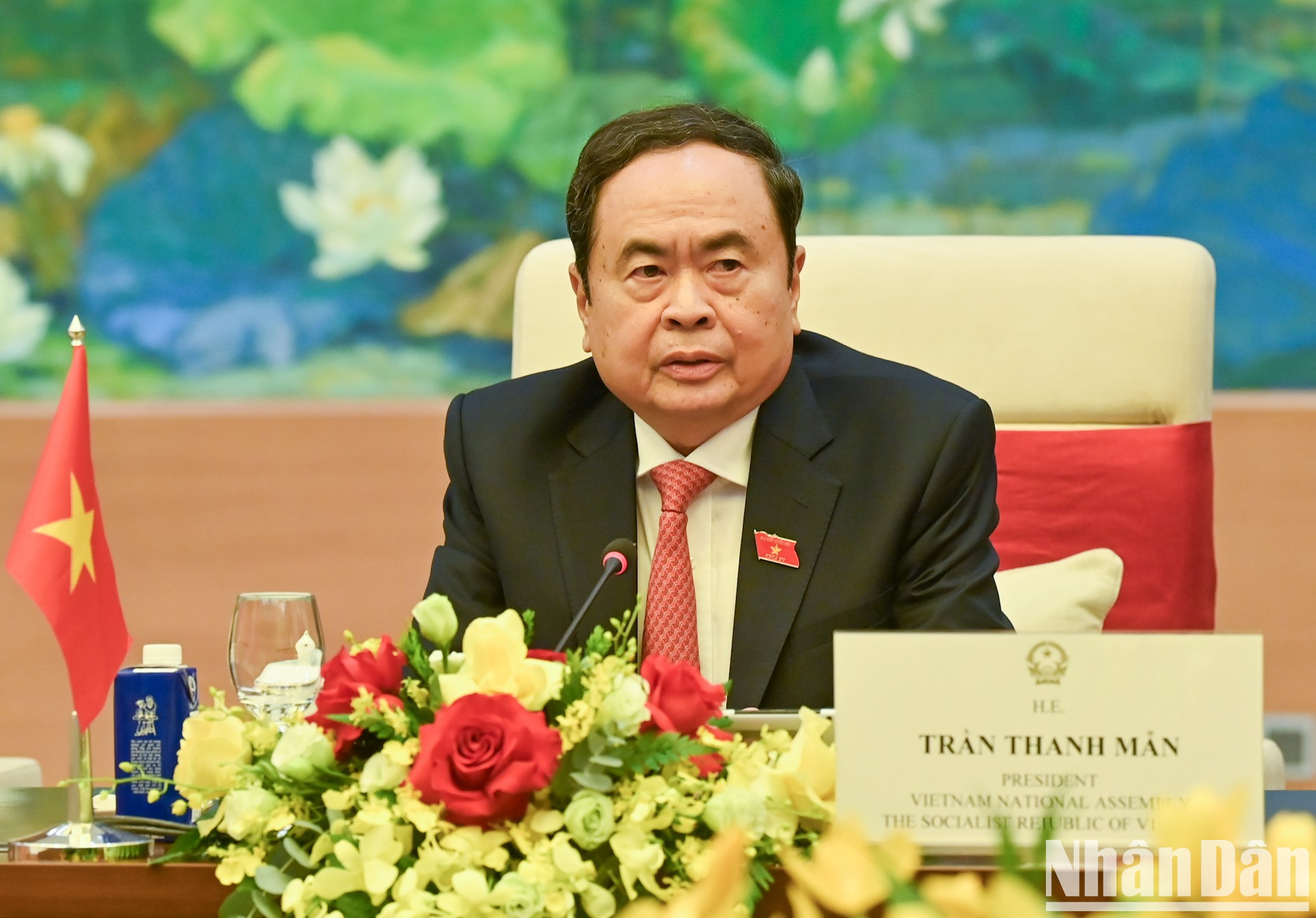 El presidente de la ANV, Tran Thanh Man, habla en la cita. El presidente de la ANV, Tran Thanh Man, habla en la cita.