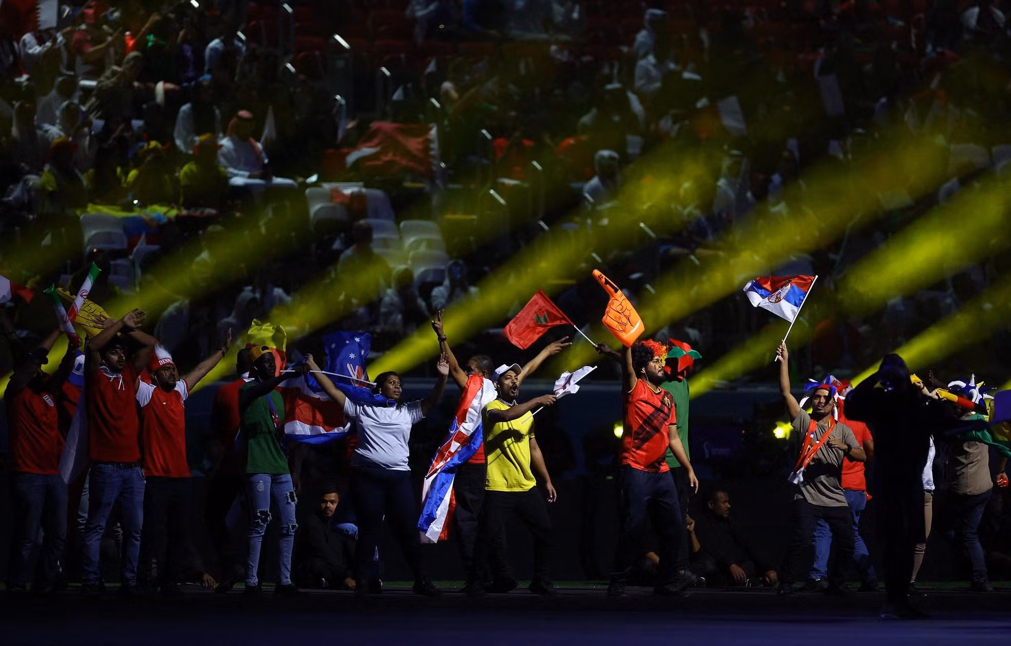 Banderas nacionales de los 32 países participantes en el torno. (Foto: Reuters)
