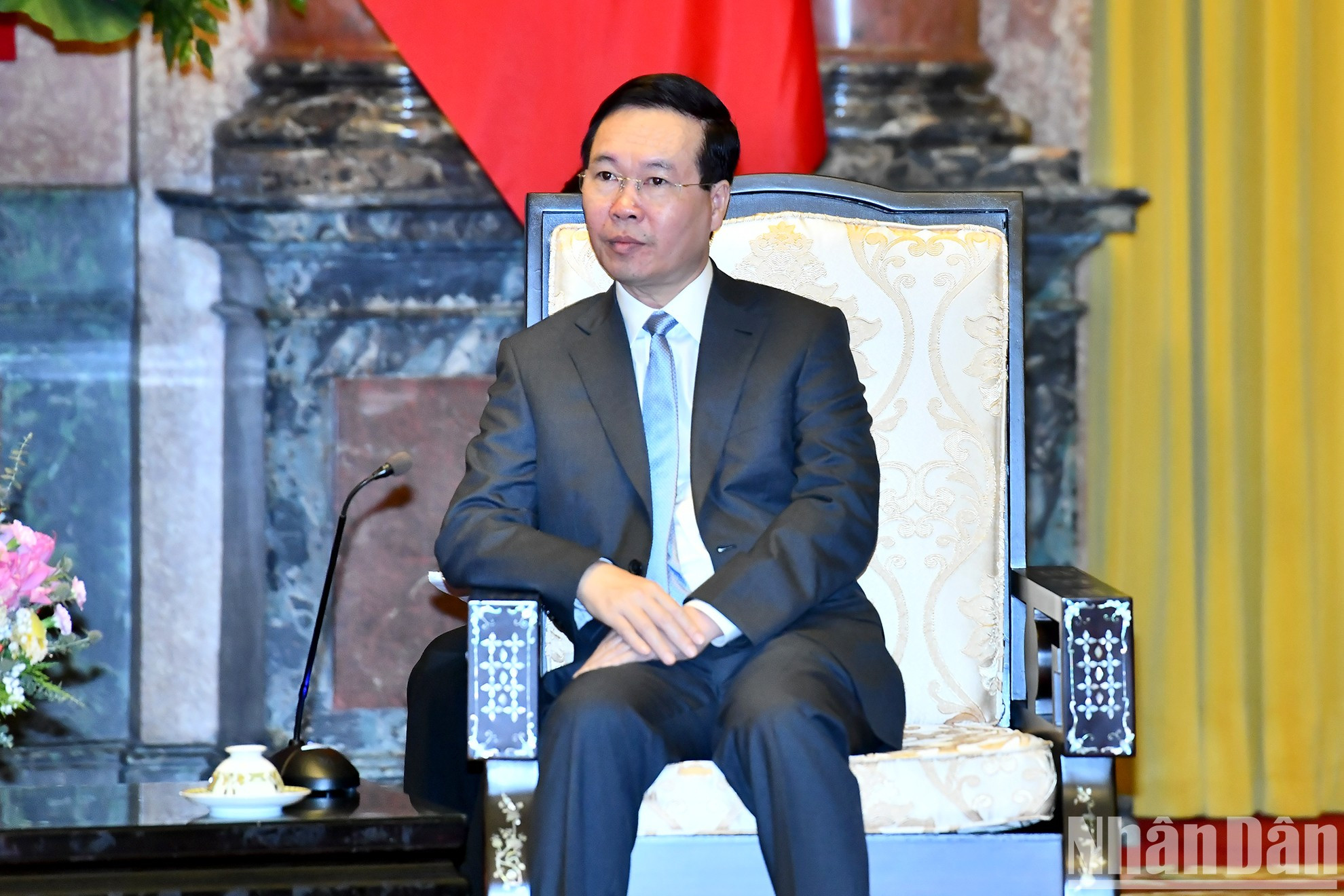 El mandatario vietnamita en el encuentro.