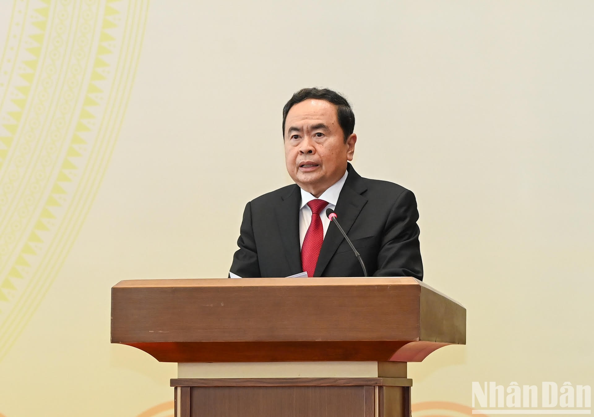 El presidente de la ANV, Tran Thanh Man, interviene en el encuentro. El presidente de la ANV, Tran Thanh Man, interviene en el encuentro.