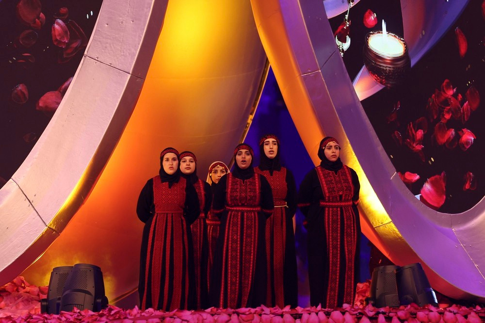 Espectáculo artístico en la cita.