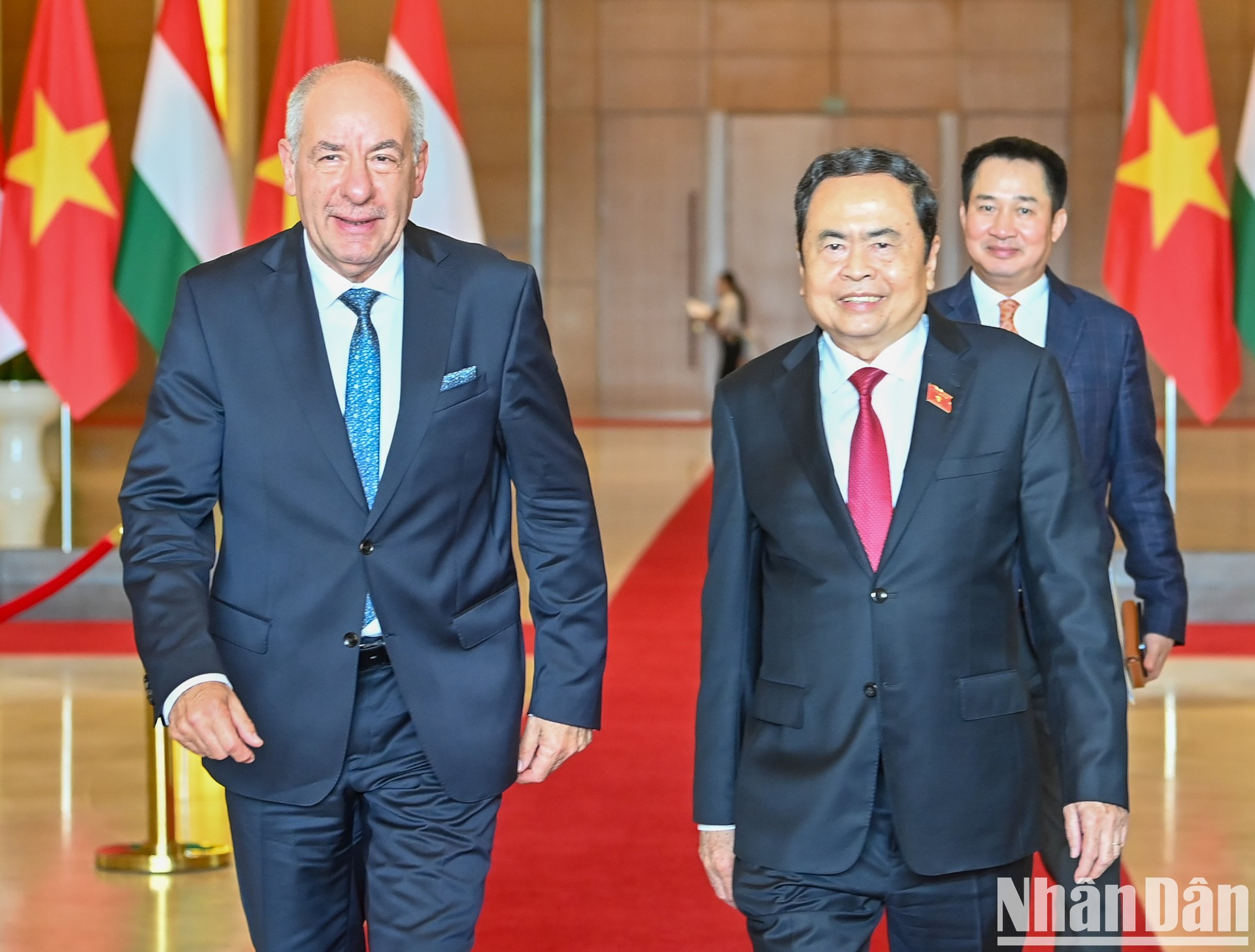 Ambos dirigentes en el evento.